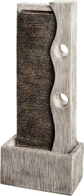 Tischbrunnen, 100 × 40 × 19.8 cm, mit LED, für den Garten, Grau, Dehner