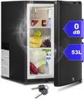 Kühlschrank, 53 L, 12 V, 230 V, verstellbar, für das Büro und Camping, Schwarz, SMETA