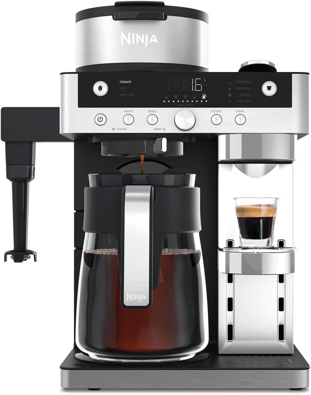 Ninja in-1 Kaffeemaschine, 6,18 kg, klappbar, Schwarz/Silber