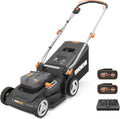 WORX WG745E Rasenmäher, 25–80mm, 50 L, 40 V, 4 Ah, klappbar, verstellbar, bürstenlos, Schwarz/Orange/Silber
