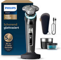 Philips i9000 Rotationsrasierer, wasserdicht, mit USB, mit KI-Erkennung, Schwarz/Silber