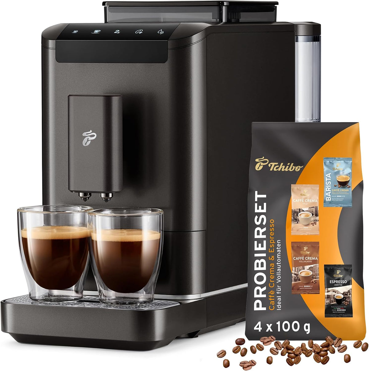 Tchibo Esperto2 Kaffeevollautomat, höhenverstellbar, Schwarz