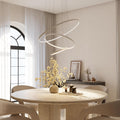 Esstisch, mit LED, höhenverstellbar, Weiß, LUMIÈRE Design