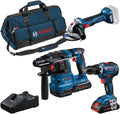 Bosch Akku-Bohrschrauber, 18 V, 4.0 Ah, bürstenlos, Blau/Schwarz/Rot