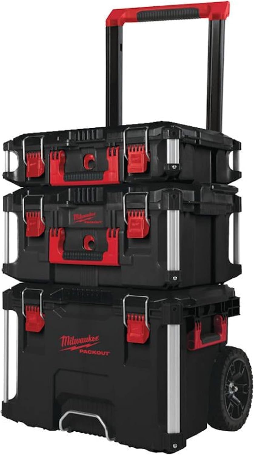 Milwaukee Packout Promo Werkzeugkästen, Schwarz/Rot
