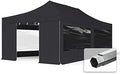TOOLPORT Gartenpavillon, 4 × 8 m, 50 mm, wasserdicht, Schwarz