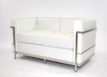 Sofa LC2-2, aus Leder, Weiß, Unbekannt