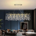 AHXIAOZN Luxury Tree Branch Kronleuchter, 120 cm, höhenverstellbar, für das Wohnzimmer, Gold