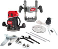 Milwaukee M18 Oberfräsen, 18 V, 2 Zoll, 1,27 cm, bürstenlos, kabellos, aus Stoff, Rot/Schwarz/Silber
