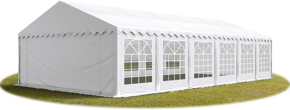 TOOLPORT Party Gartenpavillon, 6 × 12 m, wasserdicht, für den Garten, Weiß