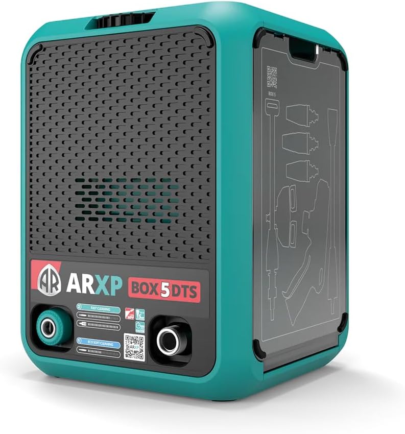 ARXP BOX5 Hochdruckreiniger, 850 l, 2700 W, 160 bar, verstellbar, Schwarz/Türkis