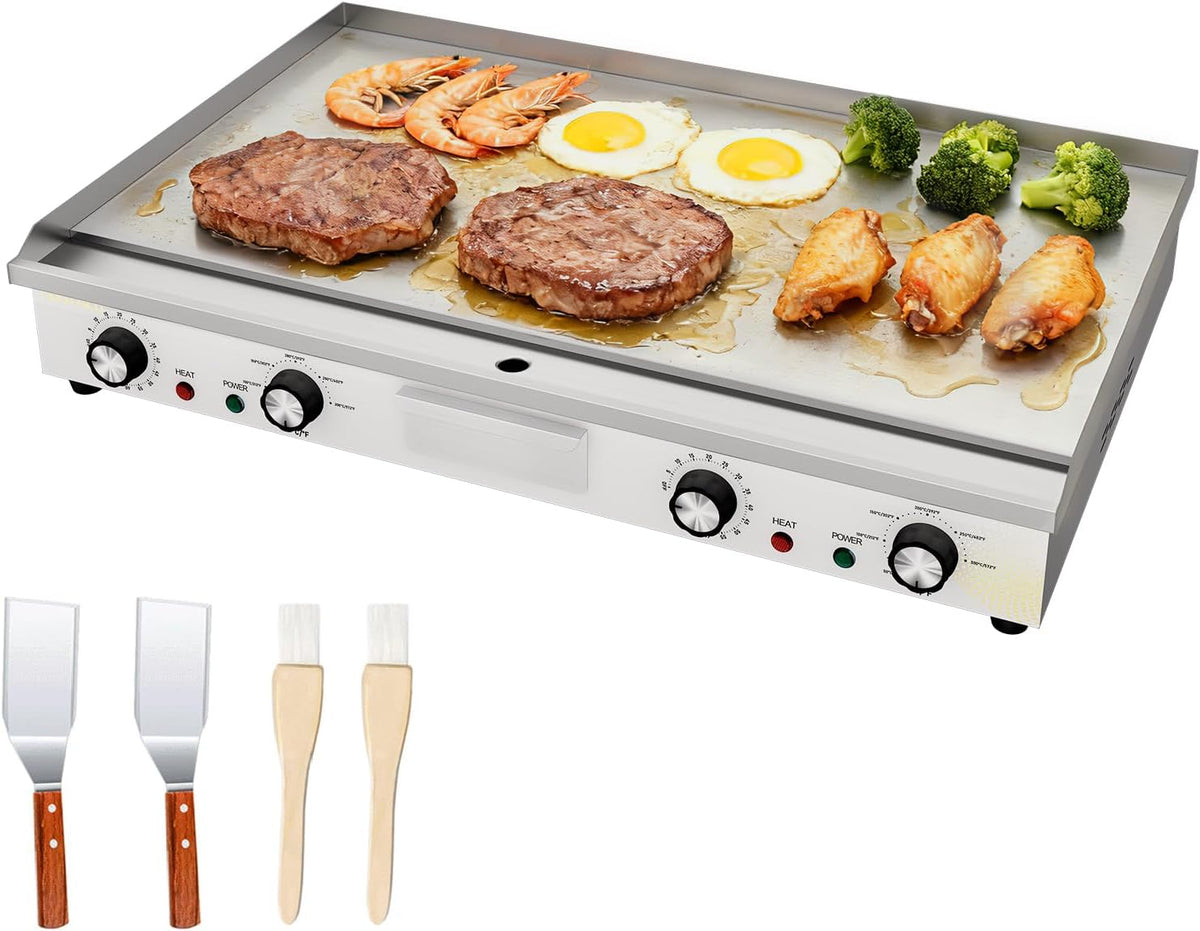 Elektrische Tischgrills, 73 × 40 cm, 4400 W, mit Timer, Silber, MOOTACO