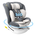Autokindersitz R129/04, 40–150 cm, höhenverstellbar, mit Liegeposition, Grau/Weiß, Miophy